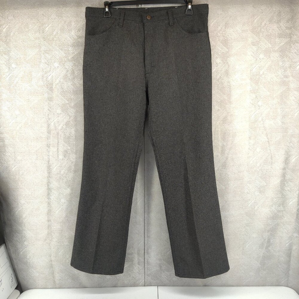 Vintage‎ Wrangler 82HK Pants Men 38x31 Measured Gray Charcoal Western Cowboy USA